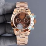 Replica Rolex Daytona 40 Watch Rose Gold Case Chocolate Dial